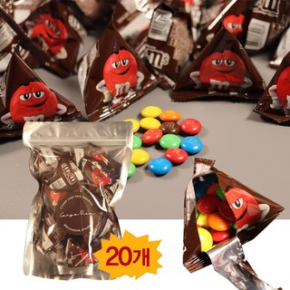 동전초콜릿 증정 + 엠앤엠즈 밀크 초콜릿 피라미드 삼각형모양 소포장, 13.5g, 20개