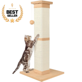 츄츄냥 고양이 수직 스크래쳐 기둥형, 1개, 2세대 아이보리
