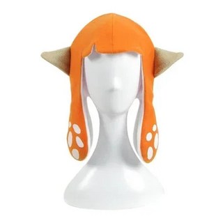 게임 잉클링 오징어 코스프레 귀여운 모자 겨울 발라크라바 할로윈 파티 성인 의상 선물 소품, A. One Size, 3. Short orange-35cm, 1개