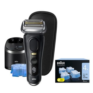 브라운 시리즈 9 전기면도기 9560cc + 세정액 4개입, 1세트