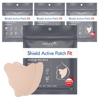 썬패치 피부 저자극 골프 선패치 피부과전문의 공동개발 쉴드 액티브 패치FIT 자외선차단패치, 4개