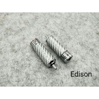 Edison audio 頂級碳纖維鍍銠 RCA 訊號線 接頭 端子, 1個, 紅色/支, 紅色/支