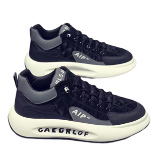 男鞋春季韓版潮流2025新款夏季厚底運動跑步休閒增高老爹阿甘潮鞋