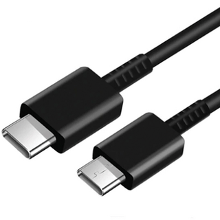 [2-PACK] 1+1 C to C 데이터 전송 PD 25W 초고속 충전 스마트폰 1미터 케이블 삼성 갤럭시 호환, [블랙], 2개, 1m