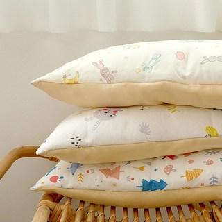 보들보들 먼지없는 모달 100% 밀크 유아 베개커버 25X45, 밀크모달_동물친구들