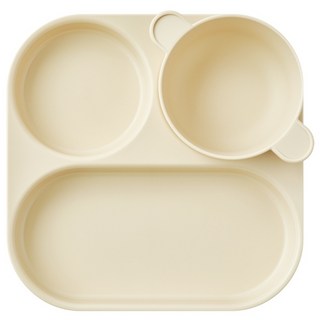 바망바망 3구 식판 + 국그릇 세트, 1개, 아이보리