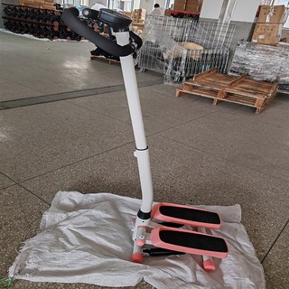 臺灣發貨 踏步機 登山式踏步機 液壓腳踏機 美腿機 橢圓機臀腿雕塑 健走機 買一送二拉繩 工具 健身瘦腿, 手扶款-粉色