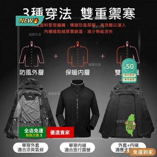 O 登山衝鋒衣防風防潑水衝鋒衣 登山 騎車 風衣 三用衝鋒衣 外套 時尚 保暖防寒 防潑水夾克