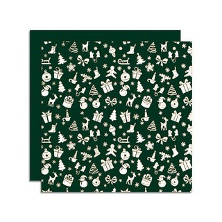 聖誕包裝紙 花店花束內襯紙 蘋果禮品防水加厚包裝紙 聖誕禮物包裝 禮品包裝, 綠-餅乾麋鹿,2張, 1個