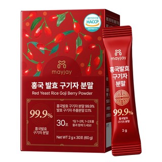 홍국 발효 청양 구기자 분말 국산 스틱, 1개, 60g