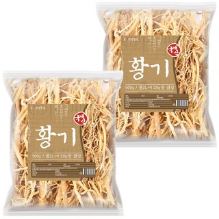 건강중심 국산 황기 통황기 뿌리, 500g, 2개