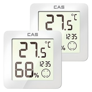 카스 디지털 온습도계 T023, 화이트, 2개