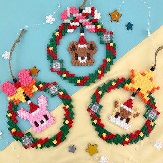 오렌지e몰 디폼블럭 LED 동물 크리스마스 리스 만들기, 토끼, 1개