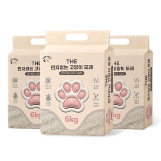THE 먼지없는 벤토나이트 고양이모래 18kg, 무향, 1개, 30L
