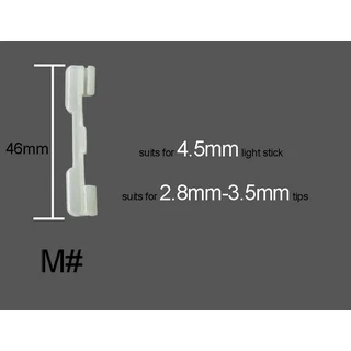 8개/몫 빛나는 Lightstick 홀더 막대 팁 라이트 새로운 밤 낚시 태클 액세서리 클립 화학 스틱 A297, 01 M no packing