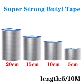 자체 접착 부틸 씰링 방수 테이프 유인원 지붕 수리 밀봉 실란트 고온 및 저온 저항, 01 5cm, 01 silvery, 01 1천만