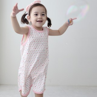 잼베이비 순면 유아동 간절기 수면조끼 아기 봄 여름 순면 잠옷 부드럽고 얇은 원피스형