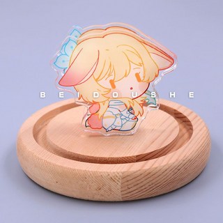 原神立牌 (溫迪 魈 獸耳 公子 凱亞 鐘離 胡桃) 便簽 萬葉 夾子 同人周邊, 原創螢獸耳夾子6CM, 1個