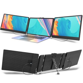 KEFEYA 14인치 FHD IPS 노트북 휴대용 트리플 스크린 포터블 모니터, S2, 35.5cm