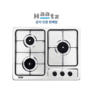 전국설치 하츠 빌트인 가스레인지 3구 실버 (타공 560x430), 도시가스, GC-3605SDBH