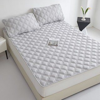 시즌오프 Cozy Aura 여름 시원한 냉감패드 냉감 침대패드 쿨매트 고정밴드형, 그레이