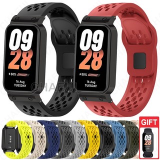 Xiaomi 手環 9 Active 矽膠錶帶 紅米手環 3 洞洞錶帶 適用小米手環8 Active, 1個, 紅色,紅米手環3