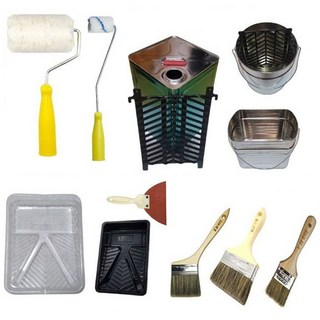 페인트 용품 75개 품목 로라 고급붓 작업복 마스킹 커버링 테이프 장갑, 1개