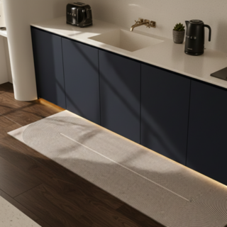 Songie 푹신한 주방 현관 발매트 pvc 소재 뽀송뽀송, D타입, 1개