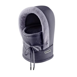 加絨保暖面罩雷鋒帽, 1個, 深灰