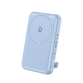 附收納袋【WiWU】Cube二代 10000mAh MagSafe 磁吸 無線充 行動電源 無線充電 不擋鏡頭 現貨, 灰湖藍