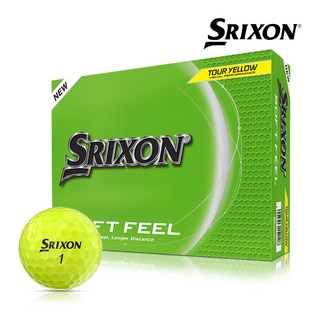 스릭슨 2025 소프트 필 14 2피스 골프볼, 옐로우, 2개, 12개입