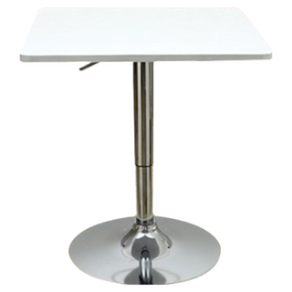 JOEKI 升降吧檯桌，黑白雙色圓形方形可選，多功能升降邊桌，小戶型客廳吧台桌, 吧檯桌-03方桌白