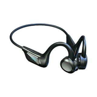 捍衛者 骨傳導運動耳機 IPX5防水 LED電量顯示 藍牙5.2 無入耳更舒適, 黑色, v30