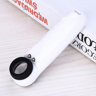 手持LED放大鏡 40倍高倍率 顯微鑑定 迷你便攜 古董珠寶古玩閱讀放大鏡, 1個