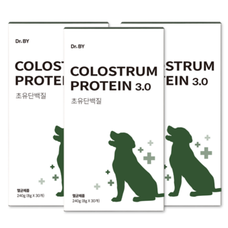닥터바이 강아지 초유단백질 영양제, 30회분, 240g, 면역/항산화, 3개