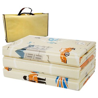 AMADA 3단 엠보싱 캠핑매트 + 가방 랜덤발송, 런던 베이지