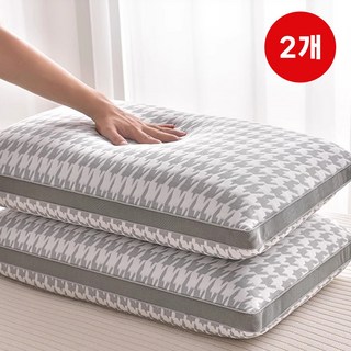 솜느 푹신한 호텔 숙면베개, 그레이, 2개