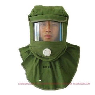 대피용방독면 군용 휴대용 화생방 화재 대피 마스크 가스 보호 분진 전면 방연 비치용 가정용, 유리 렌즈 그린 아크 캡 + 김서림 방지