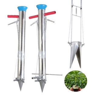 한손 양손 모종 이식기 고추 깨 작물 감자 양파 씨앗 모종 심는 기계 기구 파종기 심기 모종 이식 삽, 02) 파종기-양손 C, 1개