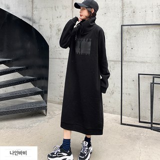 *세일상품* 가격인하~~!!!! [나인바비] 하이넥 롱기모 원피스_쭈리원피스