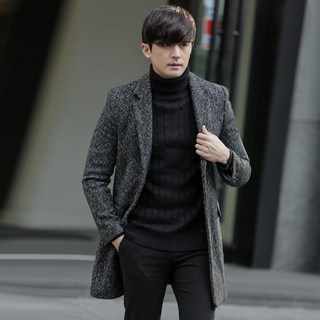 비시크 코일트 헤링본 코트