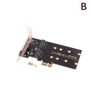 확장 애드온 카드 어댑터 하드 드라이브 컨버터 변환기리더 M2 SATA NGFF SSD-PCIe 3.0x1 2 포트, 02 Half, 1개