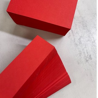 Fion 特價紅色便條紙 A6 80磅 500張 影印紙 模造紙 道林紙 便簽 紙條 小字條 便條本, 1個, 隨機尺寸