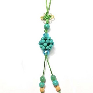 綠松石中國結繡球吊飾, 綠松石