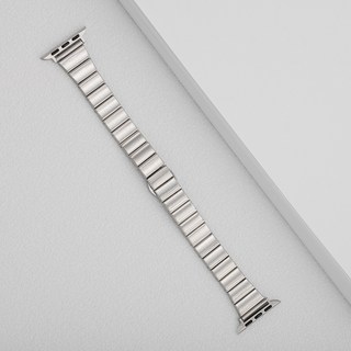 애플워치 호환 1줄 스테인리스 메탈 스트랩 11 10 9 8 7 6 SE1/2/3 49/46/45/44/42/41/40/38mm 울트라1/2/3 시계줄, 실버