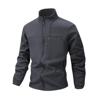 男士立領夾克運動套裝 中青年休閒大碼戶外風衣外套 (2026春新款), 2XL码 建议体重（75-85公斤）, 8268深灰/單上衣