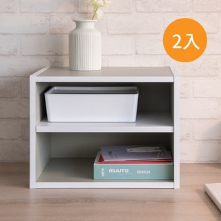 TZUMii 艾莉絲二格櫃 二層櫃 二空櫃 水泥灰-2入組, 艾莉絲二格櫃-水泥灰-2入, 水泥灰