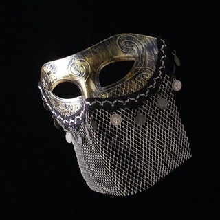 베니스 가면 남성용 복고풍 눈가리개 마스크 무도회 공연 코스튬 소품, 3