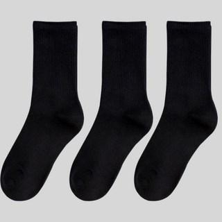 男士夏季透氣長筒防臭襪子，黑白色運動籃球中筒襪