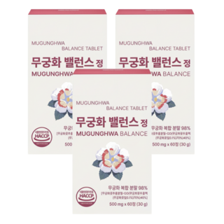 국내산 무궁화꽃 100% 무궁화핏 복합물 식약청 인증 고함량 무궁화 추출분말 영양제 히비스커스 라이프플러스, 3개, 60회분